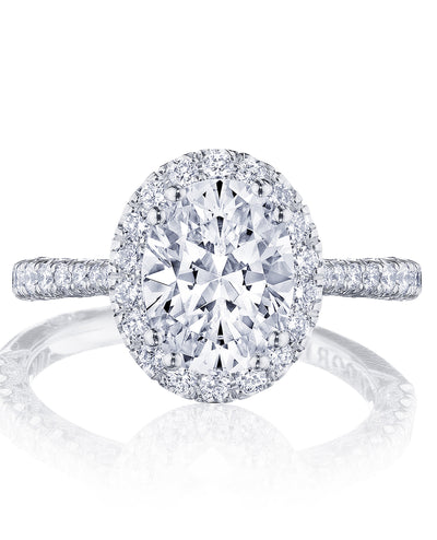 Tacori HT2571 OV8.5X6.5 Petite Crescent Platinum Engagement Ring Setting