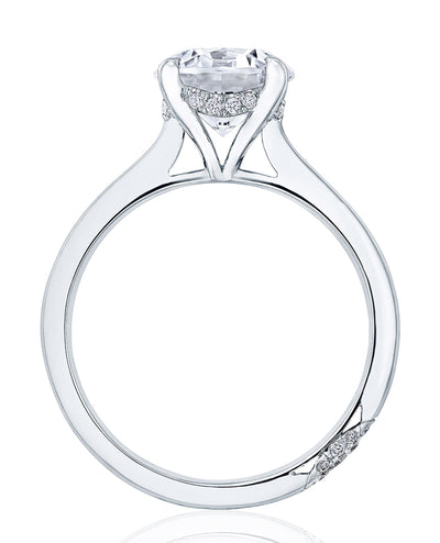 Tacori HT2580 RoyalT 18K White Gold Engagement Ring Setting for Round 8 Millimeter Stone