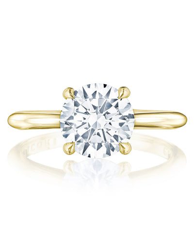 Tacori HT2580 RoyalT 18K Yellow Gold Classic Crescent Engagement Ring Setting for Round 8 Millimeter Stone
