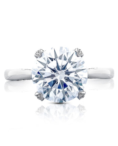 Tacori HT2625 Round Royal T Platinum Engagement Ring Setting with 0.22 Carat Diamonds