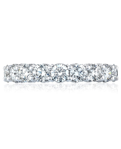 Tacori HT2632 18k White Gold Eternity Ring with Round Diamonds 3.20 Carats G/VS