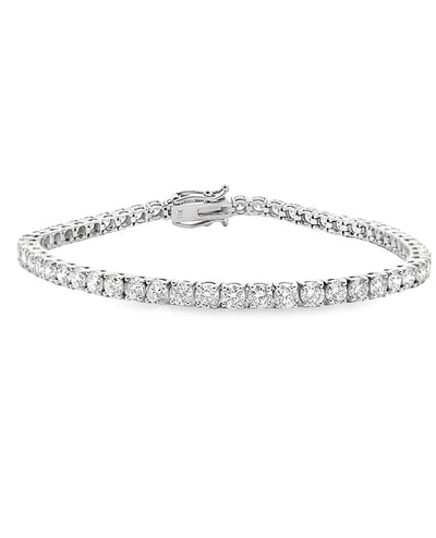14K White Gold Lab Grown Tennis Bracelet