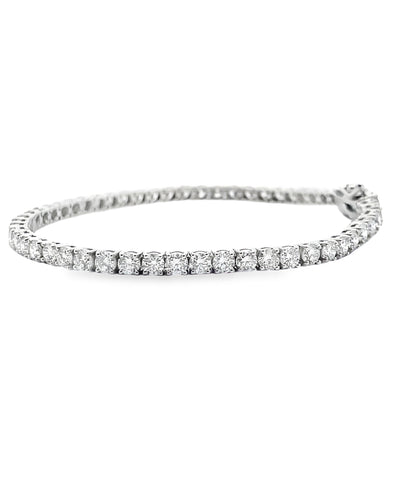 14K White Gold Lab Grown Tennis Bracelet