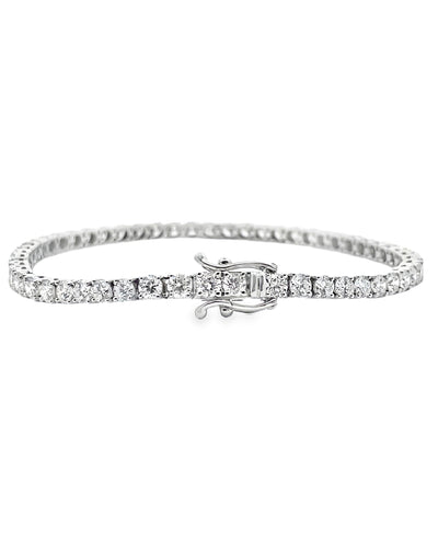 14K White Gold Lab Grown Tennis Bracelet
