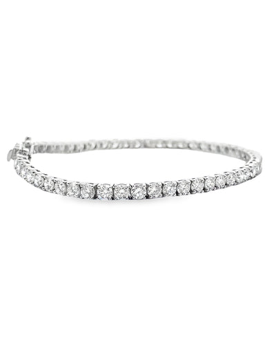 14K White Gold Lab Grown Tennis Bracelet