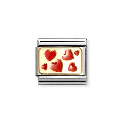 Nomination Composable 030284/59 Classic Hearts Plate