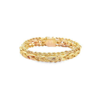 Repair 14k Yellow Gold Woven Bracelet: Reconstruct Link