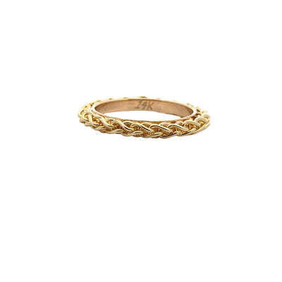 Remade Ring: New 14K Yellow Gold Hand Made Weave Ring - 2.18 Grams Total Weight.