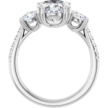 Deposit: 14K White Gold Oval Engagement Ring