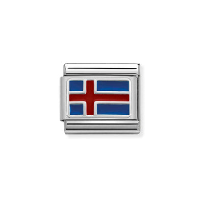 Nomination Composable Link 330207/11 Classic Flags Iceland