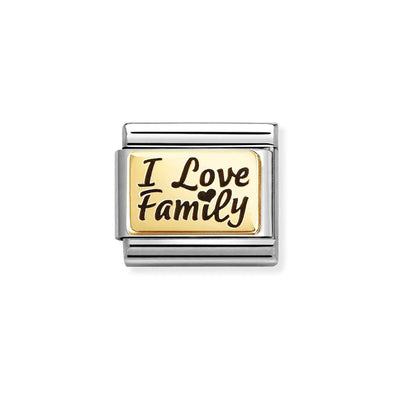 Nomination Composable Link 030166/69 Classic Plates I Love Family