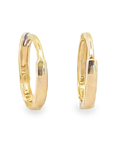 14K Yellow Gold Tiny Hoop Earrings