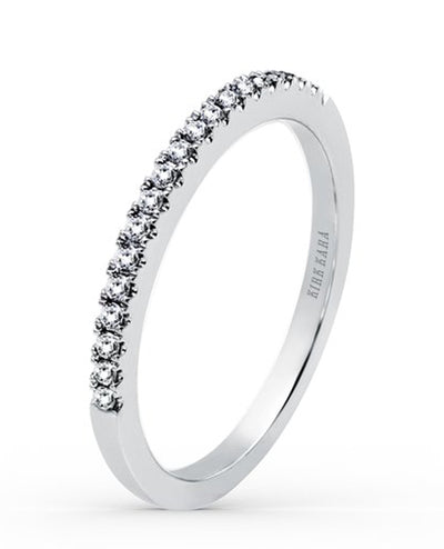 Kirk Kara K1020D-B Stella 18K White Gold Diamond Band 0.16 Carats