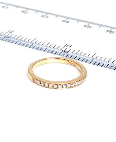 Kirk Kara K1250D-B Angelique Pink Gold Ring with Round Diamonds