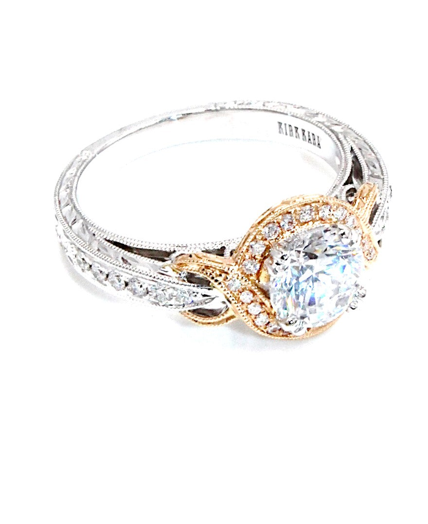 Kirk Kara K150R65RWR Pirouetta Engagement Ring