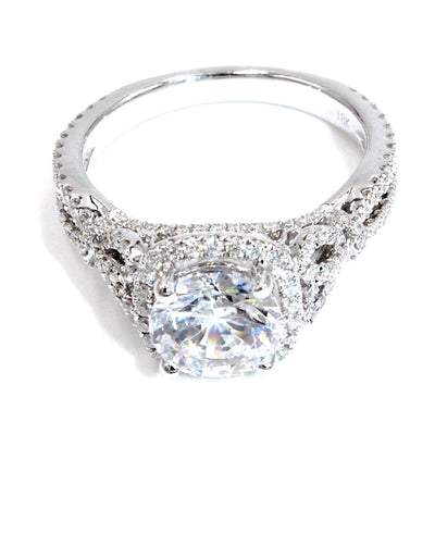 Kirk Kara K174C75R Pirouetta 18K White Gold Diamond Engagement Ring