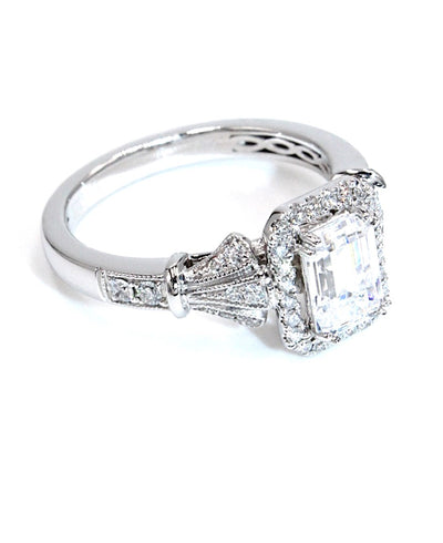 Kirk Kara K195E7X5L 18k White Gold Lori Diamond Engagement Ring