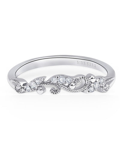 Kirk Kara K413-B Angelique 14K White Gold Diamond Ring