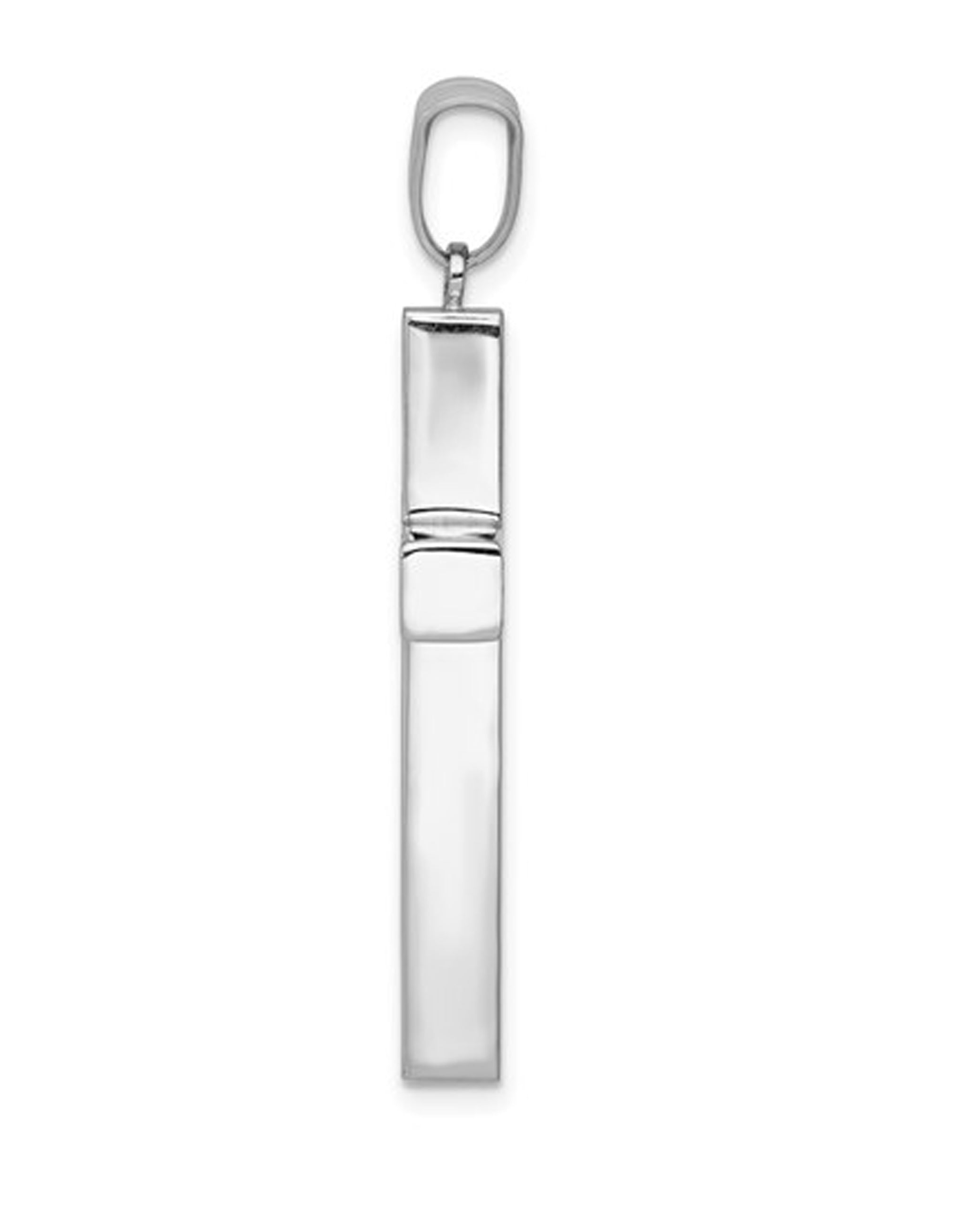 14K White Gold Hollow Cross #11713