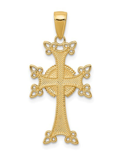 14K Yellow Gold Armenian Cross
