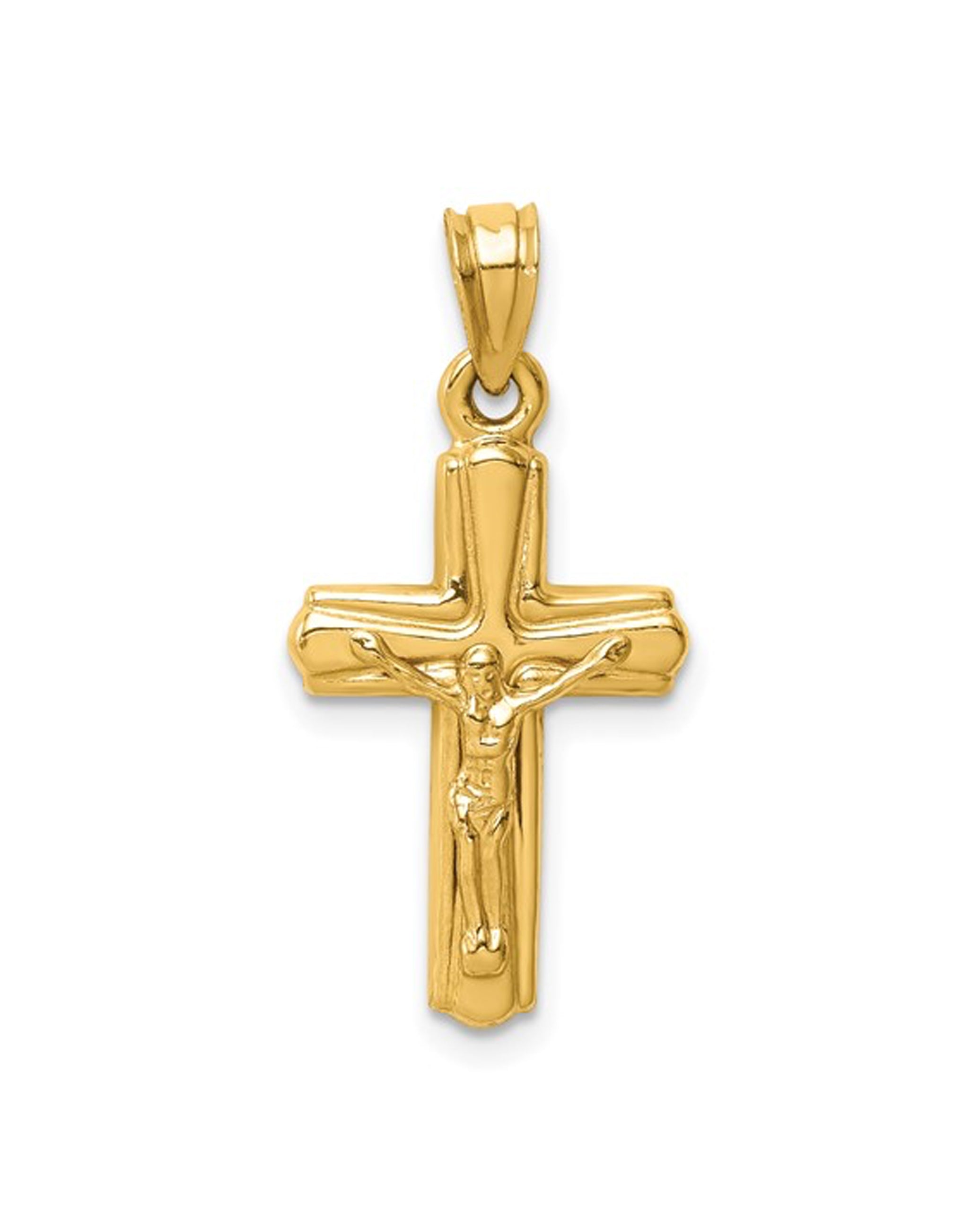 14K Reversible Crucifix Pendant