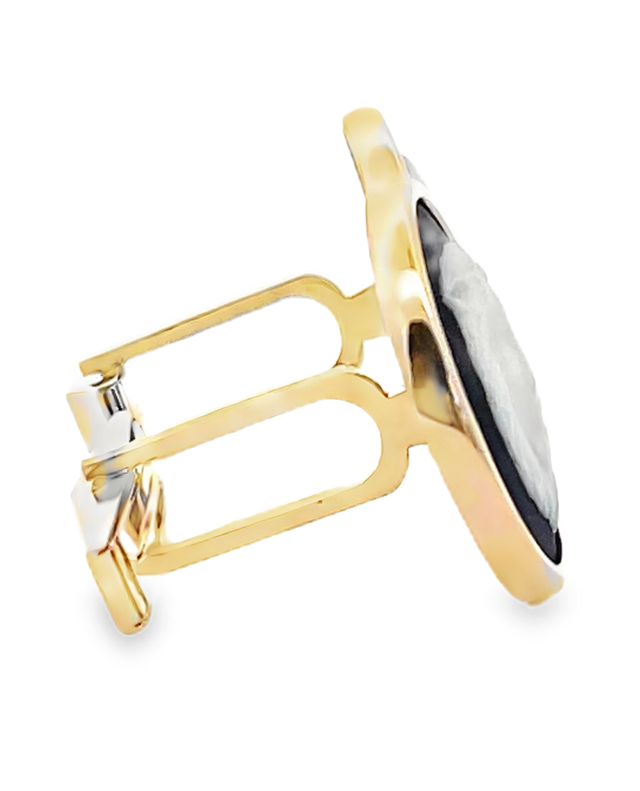 14K Yellow Gold Wedgwood Cufflinks