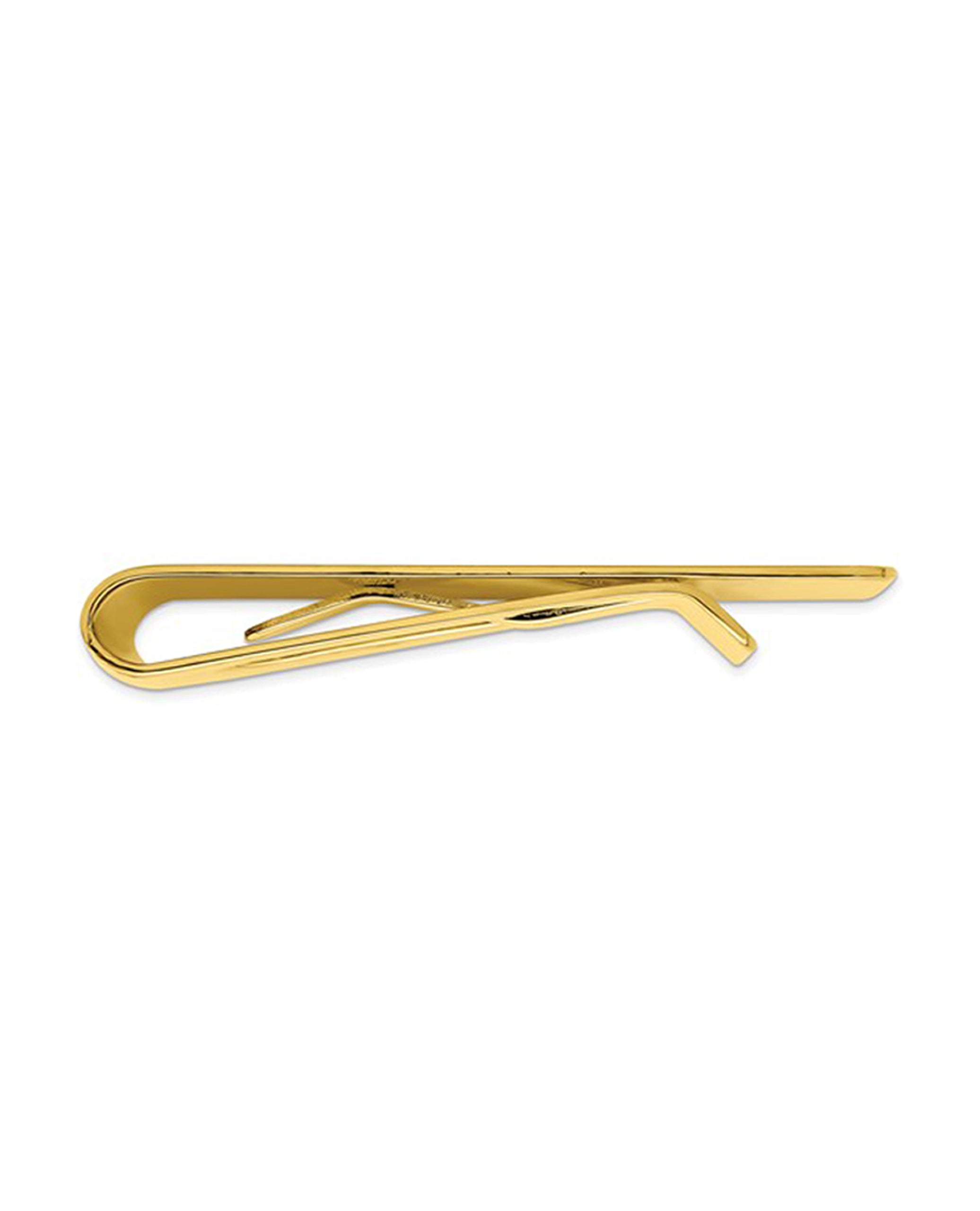 Gold-plated Kelly Waters Criss Cross Pattern Engraveable Money Clip