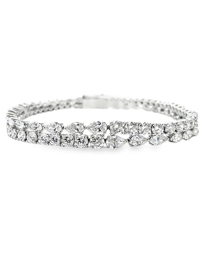 Simon G. LB2473 18K White Gold Tennis Bracelet