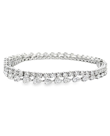 Simon G. LB2473 18K White Gold Tennis Bracelet