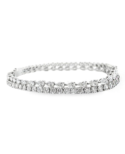 Simon G. LB2473 18K White Gold Tennis Bracelet