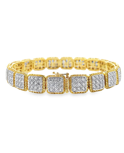 Simon G. LB2481 18K Two Tone Yellow and White Diamond Bracelet