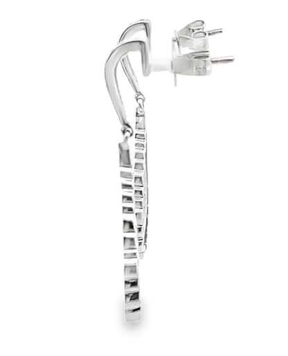 Simon G. LE4030 18K White Gold Diamond and Paraiba Tourmaline Drop Earrings