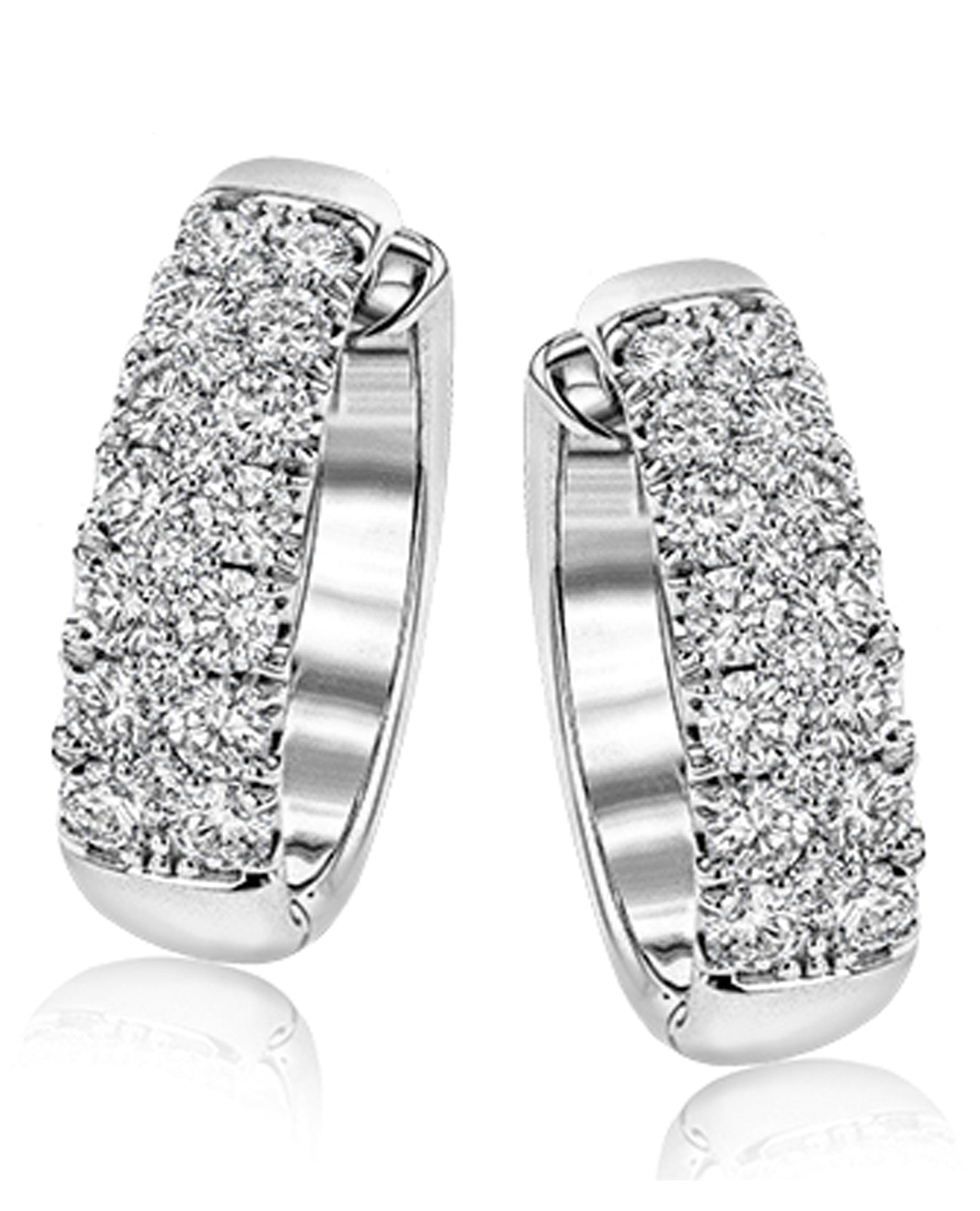 Simon G. LE4391 Pave Set Diamond Earrings 2.01 Carats