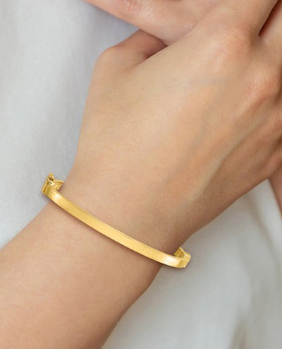 14K Yellow Gold Hinged Bangle