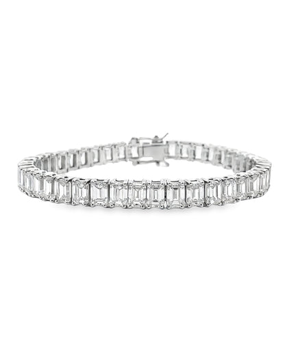 14K White Gold Lab Grown Tennis Bracelet