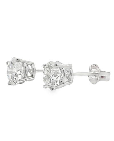 14K White Gold Lab Grown Diamond Stud Earrings