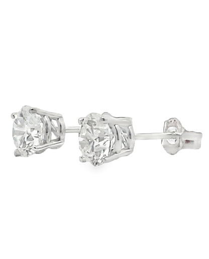 14K White Gold Lab Grown Diamond Stud Earrings
