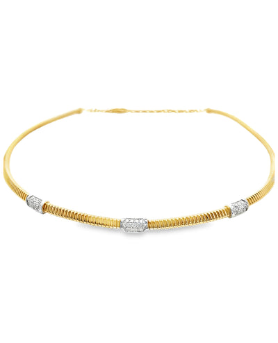 Simon G. LN4051-Y 18K Two Tone Necklace with Diamonds