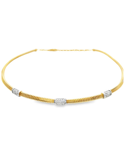 Simon G. LN4051-Y 18K Two Tone Necklace with Diamonds