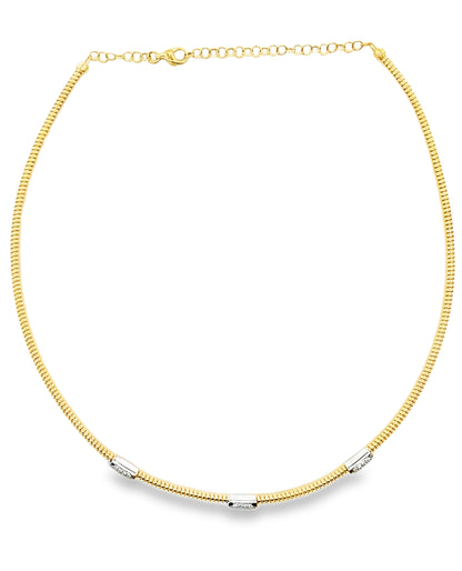Simon G. LN4051-Y 18K Two Tone Necklace with Diamonds