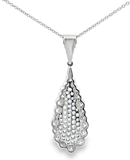 Simon G. LP4311-A 18K White Gold Paraiba Tourmaline and Diamond Pendant Necklace