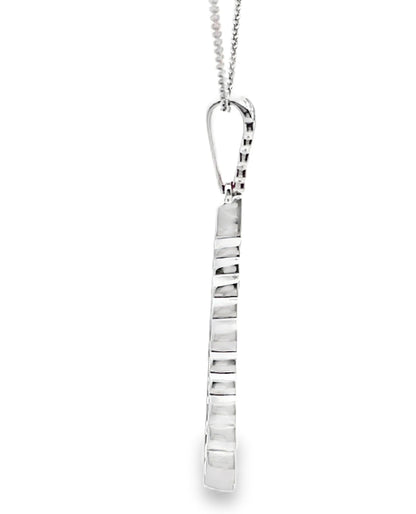 Simon G. LP4311-A 18K White Gold Paraiba Tourmaline and Diamond Pendant Necklace