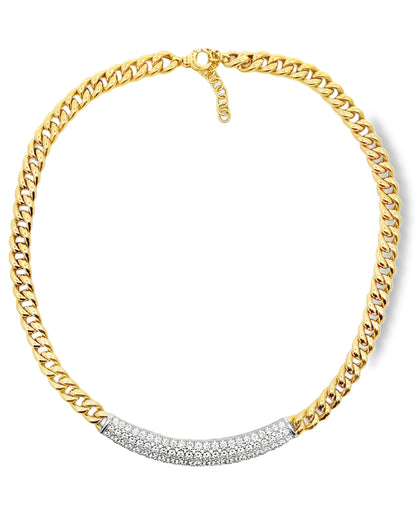 Simon G. LP4849 18K Two Tone Chain Necklace with Diamonds