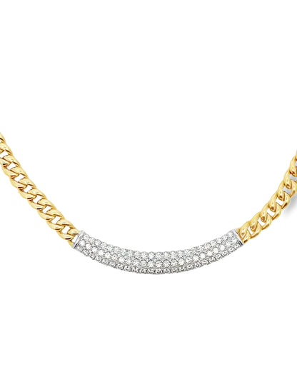 Simon G. LP4849 18K Two Tone Chain Necklace with Diamonds