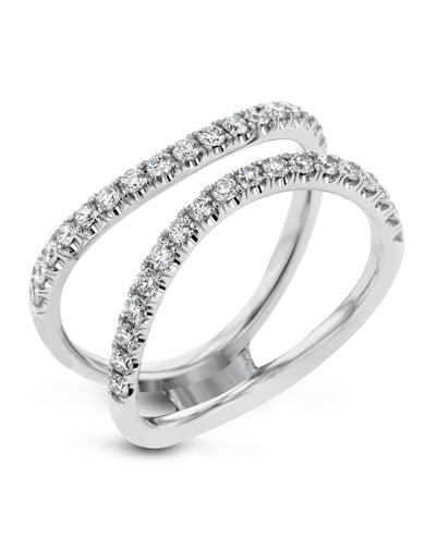 Simon G. LR1083 Ring Enhancer in 18K White Gold 0.52 Carats