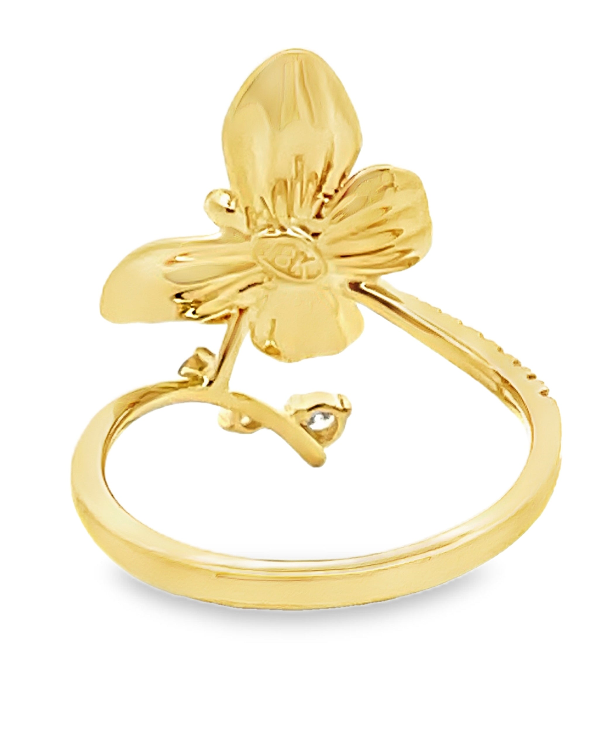 Simon G. LR2767 Butterfly Bypass Ring with Diamonds