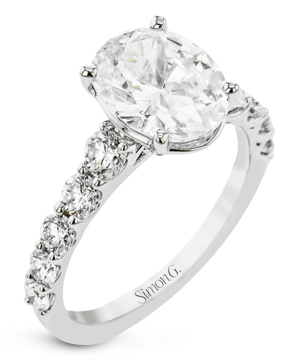 Simon G. 18K White Gold Engagement Ring