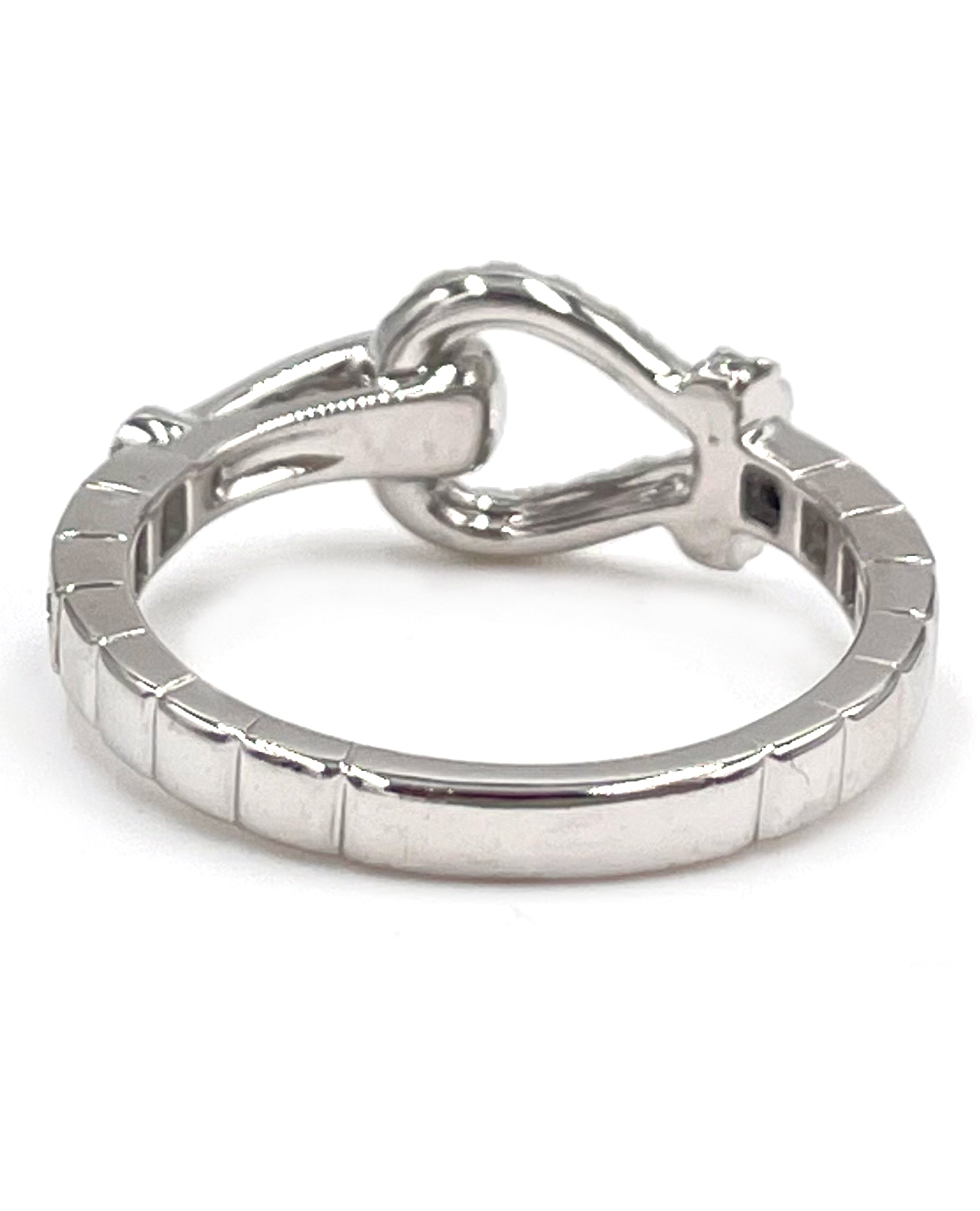 Simon G. LR3263 18K White Gold Buckle Ring