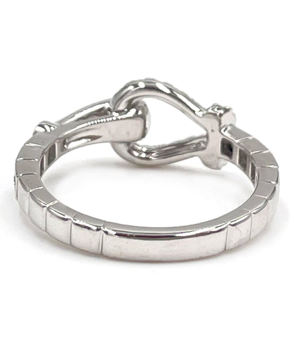 Simon G. LR3263 18K White Gold Buckle Ring
