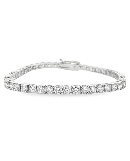 14K White Gold Lab Grown Tennis Bracelet